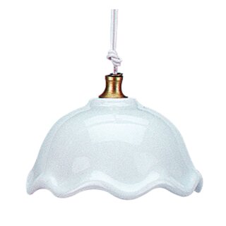 Hängelampe Porzellan mit Goldrand 12 V