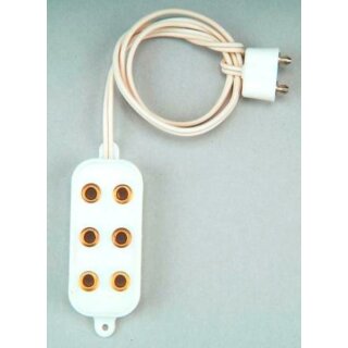 Verteiler 3 Steckdosen mit Kabel und Stecker