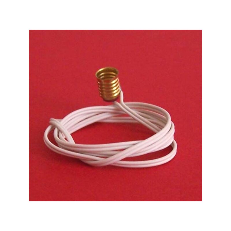 Kabel mit Fassung E5,5 Beli, 0,85 € Fassung E5,5 an Kabel+Stecker für 3,5V Puppenhausbeleuchtung
