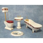 Badezimmer Set mit Hochbehälter 4-teilig Violet