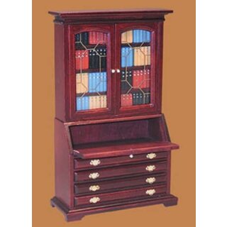Bücherschrank mit Schreibtisch mahagoni*