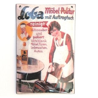 Werbeschild Loba Möbelpolitur