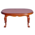 Sofatisch oval nussbaum