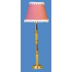 Stehlampe Stoffschirm rosa 12 V