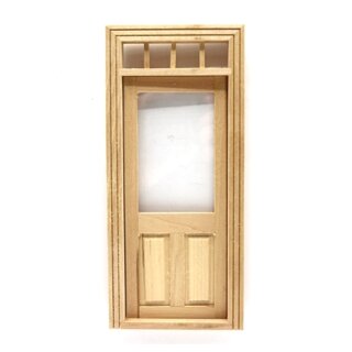 Tür mit Acrylglas und Oberlicht natur