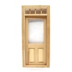 Tür mit Acrylglas und Oberlicht natur