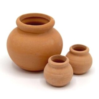 Runde Vasen Terracotta Set