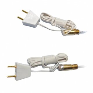 Kabel mit Fassung, Birnchen E3 und Stecker 12 Volt