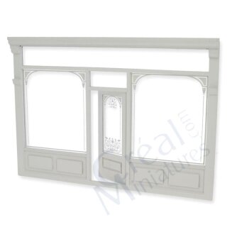 Schaufenster Ladenfront mit Acrylglas weiß