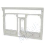 Schaufenster Ladenfront mit Acrylglas weiß