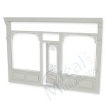 Schaufenster Ladenfront mit Plexiglas weiß