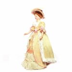 Püppchen Dame Kleid lindgrün