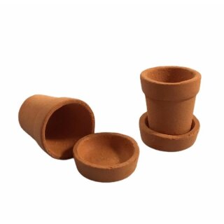 Pflanztopf mit Untersetzer Mini 2 Stück