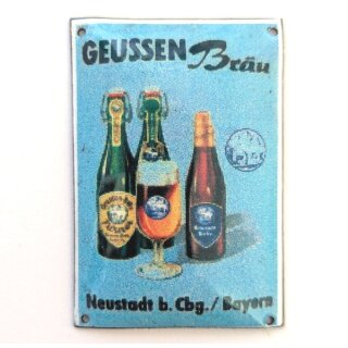 Werbeschild Geussen Bräu