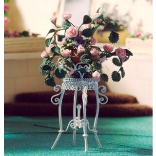 Blumenständer Metall weiß leer