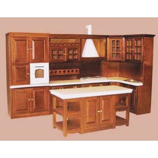Küchenmöbel Set nussbaum 4-teilig