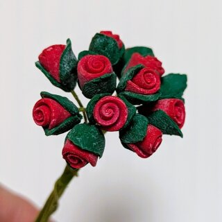 Blütenstengel Rose halboffen 12 Stück