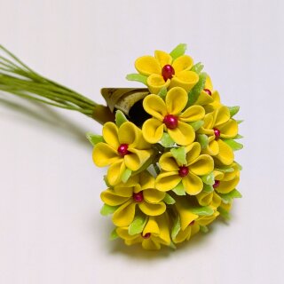 Blütenstengel gelbe Blume 12 Stück