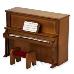 Klavier mit Hocker nussbaum