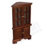 Geschirrschrank Eckschrank nussbaum