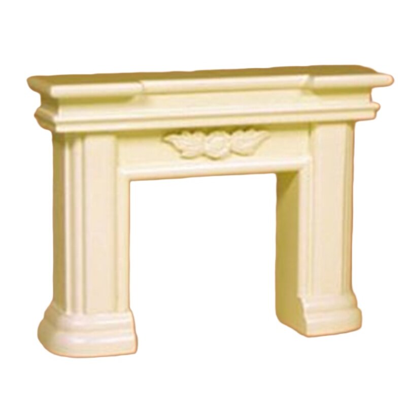 Puppenhaus Kaminumbau creme 1:12