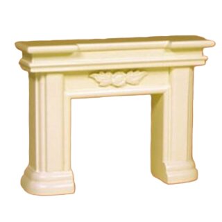 Kamin Kaminumbau cremefarben