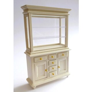 Vitrinenschrank cremefarben