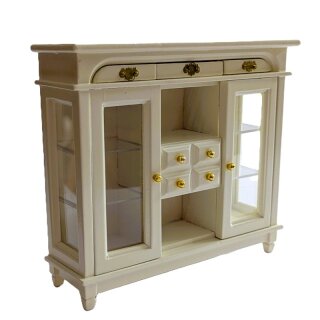 Vitrinenschrank cremefarben