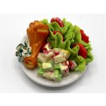 Salat mit Hähnchenkeule