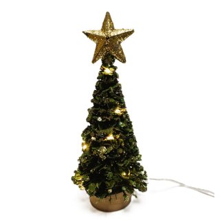 Weihnachtsbaum Christbaum mit LED-Beleuchtung kabellos