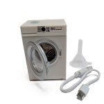 Waschmaschine mit Batterie und USB-Ladekabel