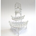 Stufenregal Metall weiß