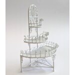 Stufenregal Metall weiß