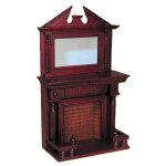 Kamin mit Spiegelaufsatz mahagoni