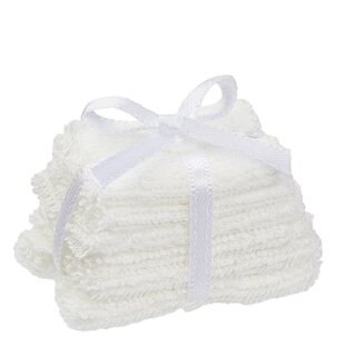 Handtuch Set weiß mit Schleife