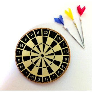 Dartscheibe und Pfeile 4 teilig