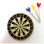 Dartscheibe und Pfeile 4 teilig