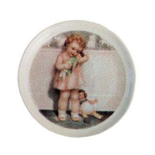 Wandteller Girl with Dolls