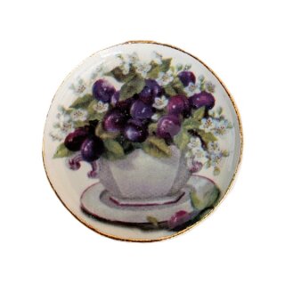 Wandteller Fruit in Cup Pflaumen