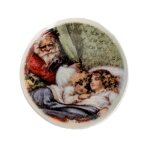 Wandteller Santa am Christbaum