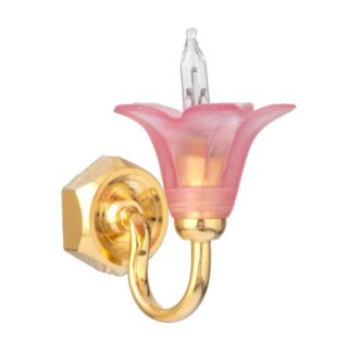 Wandlampe Blüte rosa 12 V