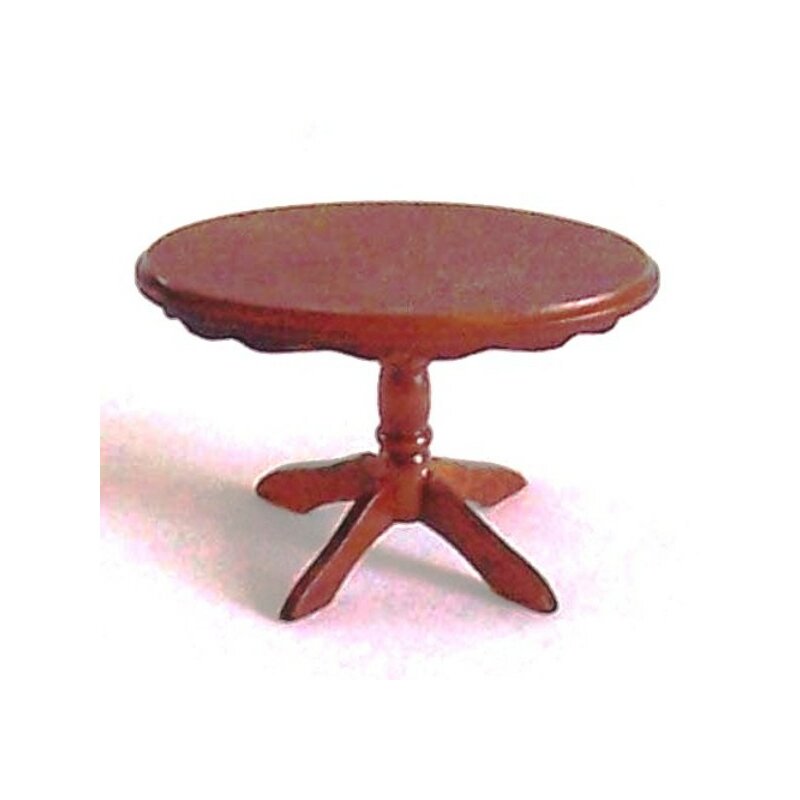 mahagonifarbig Ovale Tisch aus Holz Für 1:12 Puppenstuben. 