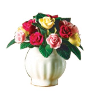 Vase mit Rosenstrauß